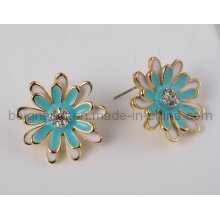 Moda Chrysanthemum Azul Diseño Pendientes